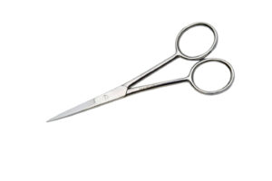 4 1/2" STRAIGHT DISSECTING MUSTACHE SCISSORS (Pack Of 6)