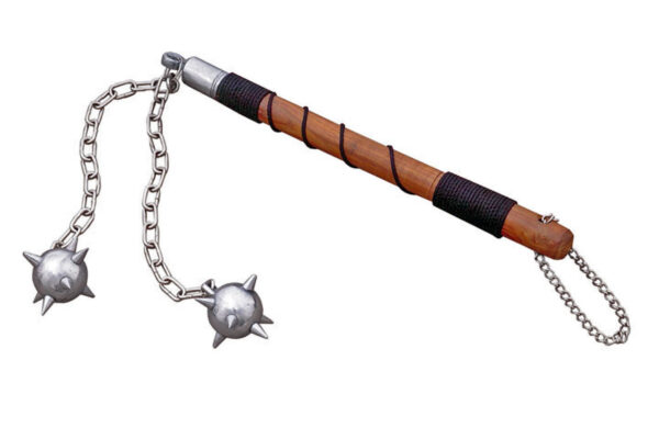 2 Stainless Steel Ball | Wooden Handle 18 inch Battle Mace