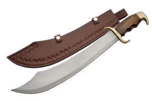 Sea Marauder Stainless Steel Blade | Wooden Handle 17 inch Machete Knife