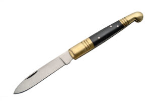 Handmade Stainless Steel Blade | Black Bone Handle 4.5 inch Edc Pocket Folding Knife
