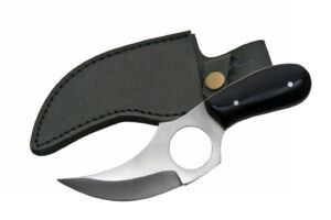 Black Stainless Steel Blade | Wooden Handle 6 inch Edc Skinner Knife