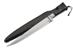 Khyber Bowie Stainless Steel Blade | Black Wooden Handle 19 inch Hunting Bowie