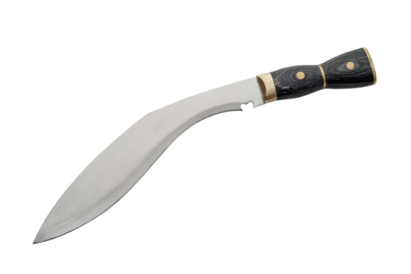 Black Stainless Steel Blade | Wooden Handle 15 inch Hunting Service Kukri