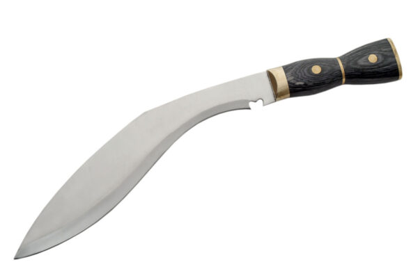 Black Stainless Steel Blade | Wooden Handle 17 inch Hunting Service Kukri