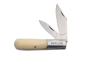 2 BLADE BARLOW KNIFE W/ BONE HANDLE