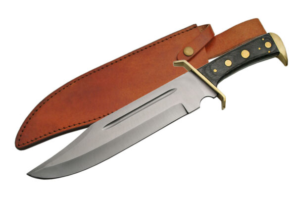 Sable Stainless Steel Blade | Black Wood Handle 16 inch Edc Bowie Hunting Knife