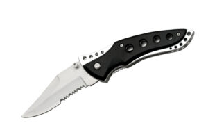 Black Fin Stainless Steel Blade | Abs Handle 4.5 inch Edc Folding Knife
