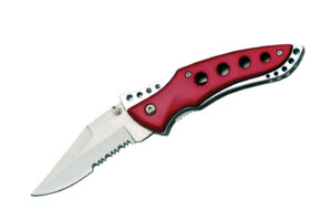 Red Fin Stainless Steel Blade | Abs Handle 4.5 inch Edc Folding Knife