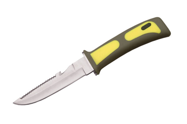 9" YELLOW DIVER'S KNIFE