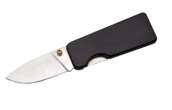 Money Clip Stainless Steel Blade | Black Aluminum Handle 2.5 inch Edc Pocket Folding Knife