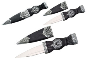 Ceremonial Scottish Stainless Steel Blade | Decorative Handle 2 Piece Edc Dirk Knife Set