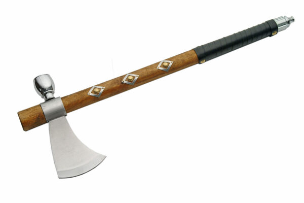 Traditional Tomahawk Stainless Steel Blade | Wooden Handle 19 inch Axe