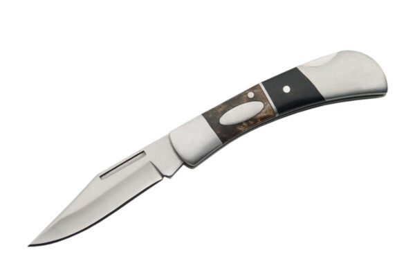 Clip Point Stainless Steel Blade | Pakkawood Handle 3.5 inch Edc Pocket Folding Knife