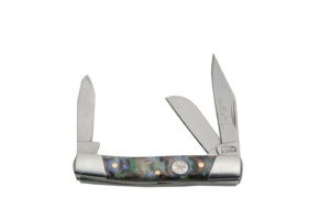 Stockman Stainless Steel Blade | Purple Pearl Handle 2.75 inch Edc Pocket Folding Knife