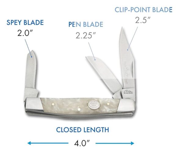 2.75″ Stockman Pearl Folding Knife Stainless Steel Blade