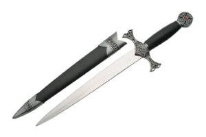 Celtic Stainless Steel Blade | Pewter Handle 15.25 inch Dagger Knife