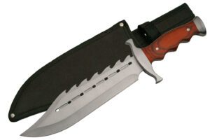 Gator Back Hunting Bowie Knife 15 inch Stainless Steel Blade