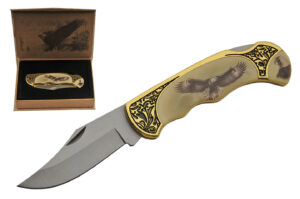 Eagle Stainless Steel Blade Decorative Eagle Handle 4.75 inch Edc Folding Knife