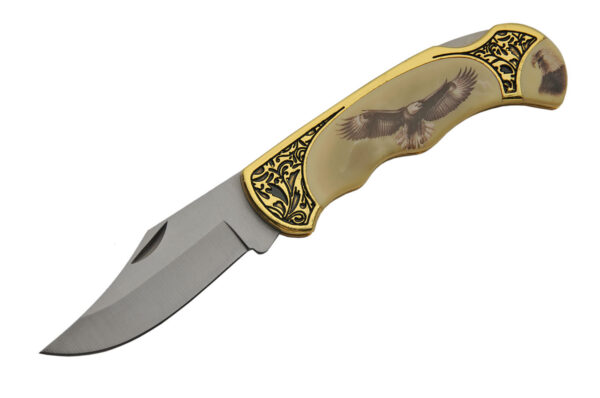 Eagle Stainless Steel Blade Decorative Eagle Handle 4.75 inch Edc Folding Knife