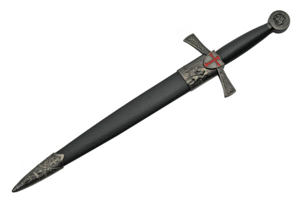 Knights Templar Stainless Steel Blade | Black Handle 16 inch Dagger Knife