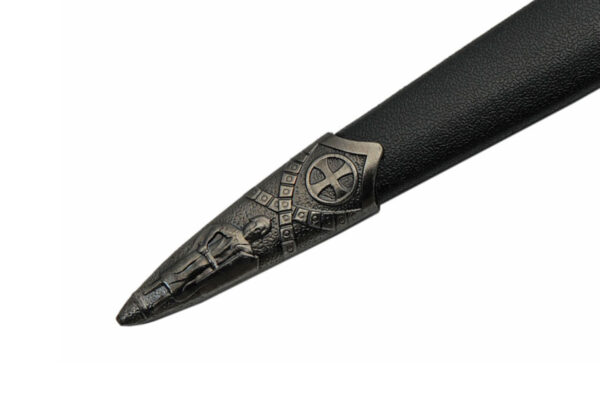 Knights Templar Stainless Steel Blade | Black Handle 16 inch Dagger Knife