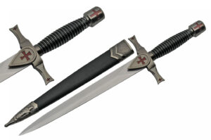 Crusader Guard Stainless Steel Blade | Wire Wrapped Handle 15.25 inch Dagger Knife