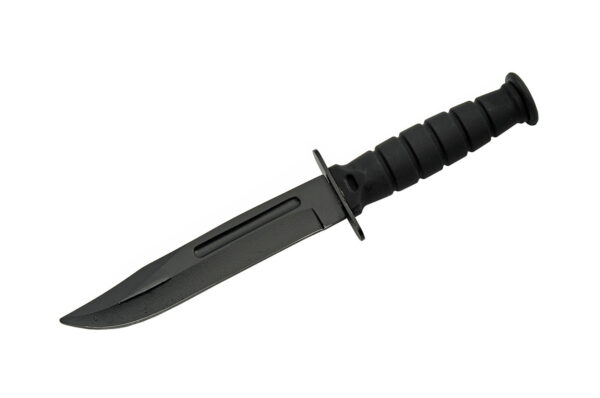 Tactical Stainless Steel Knife | Black Abs Handle 6 inch Edc Neck Knife