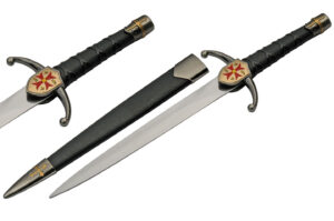 Maltese Cross Stainless Steel Blade | Zinc Alloy Handle 15 inch Dagger Knife