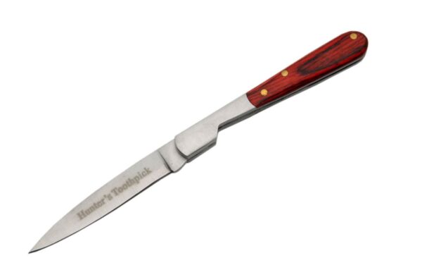 Hunter’s Stainless Steel Blade | Wooden Handle 2.75 inch Edc Pocket Folding Knife
