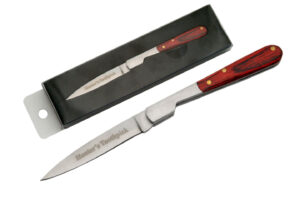 Hunter’s Stainless Steel Blade | Wooden Handle 2.75 inch Edc Pocket Folding Knife