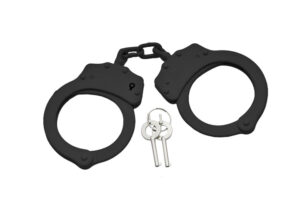 Black Steel Chain Handcuffs | Double Locking With 2 keys