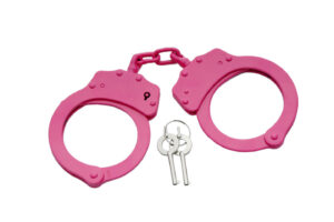 Pink Steel Chain Handcuffs | Double Locking With 2 keys