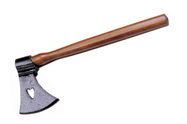 Heart Shaped Carbon Steel Blade | Wooden Handle 13 inch Axe