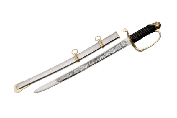 Civil War Carbon Steel Blade | Wire Wrapped Handle 22 inch US Artillery Sword