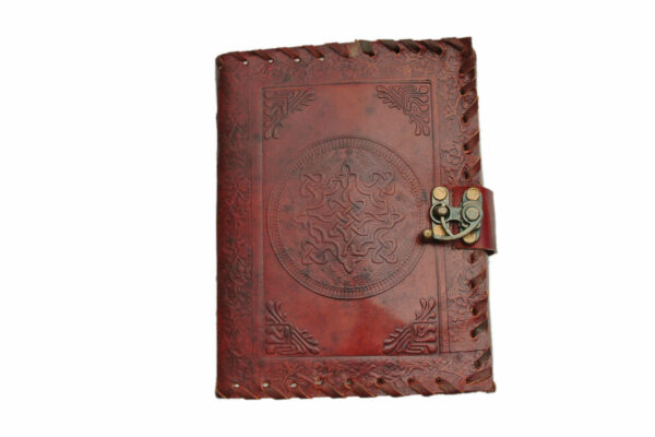 Celtic Leather Embossed 5″x7″ Notebook Journal With Lock