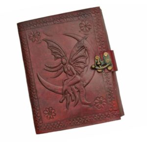 Fairy Leather Embossed 5″x7″ Notebook Journal With Lock