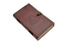 Celtic Triquetra Leather Embossed 5″x9″ Notebook Journal With Lock