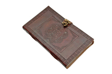 5"x9" CELTIC CIRCLE LEATHER JOURNAL WITH LOCK