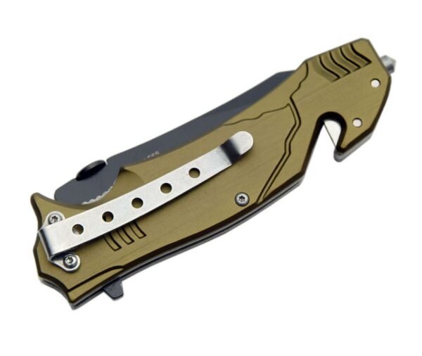 Army Rescue Stainless Steel Blade | Abs Handle 4.5 inch Edc Folding Knife
