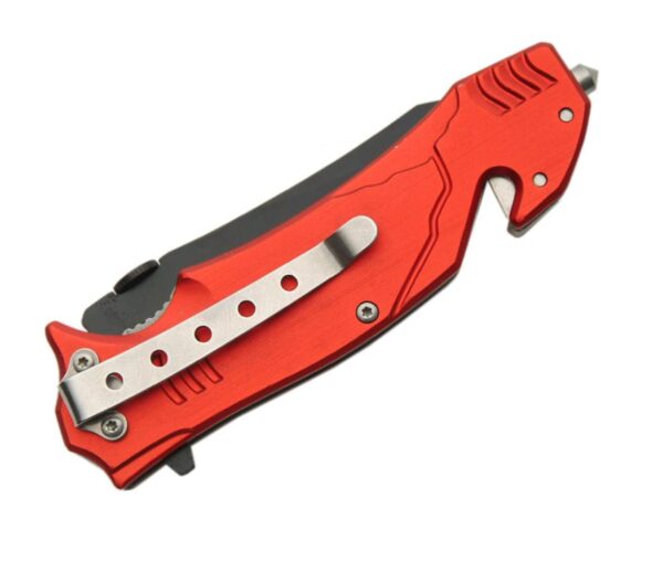 Red Firefighter Stainless Steel Blade | Abs Handle 4.5 inch Edc Folding Knife