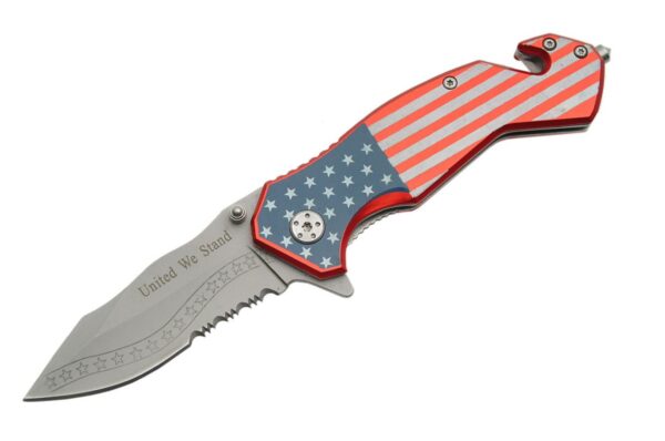 USA Rescue Stainless Steel Blade | Aluminum Handle 4.5 inch Edc Pocket Folding Knife