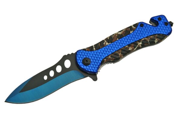 Blue Wrecker Stainless Steel Blade | Abs Handle 8.5 inch Edc Folding Knife