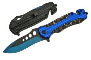 Blue Wrecker Stainless Steel Blade | Abs Handle 8.5 inch Edc Folding Knife