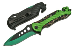Green Wrecker Stainless Steel Blade | Abs Handle 8.5 inch Edc Folding Knife