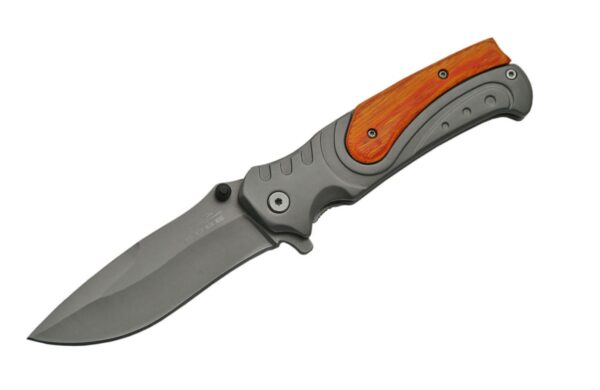 Firestorm Stainless Steel Blade | Cherrywood Handle 8 inch Edc Folding Knife