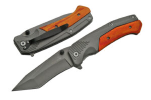 Fireline Stainless Steel Blade | Cherrywood Handle 8.25 inch Edc Folding Knife