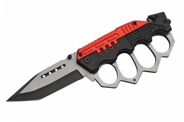 5" COMBAT TRENCH FOLDING KNIFE  (RED)