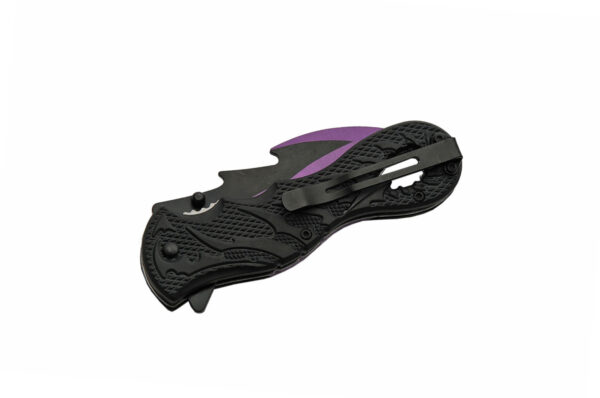 Dragon Tail Purple Stainless Steel Blade | Abs Handle 5 inch Edc Folding Knife