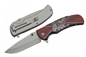 Confederate Generals Stainless Steel Blade | Plastic Handle 8 inch Edc Folding Knife