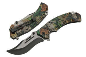 Tree Stainless Steel Blade | Camo Abs Handle 5 inch Edc Folding Knife